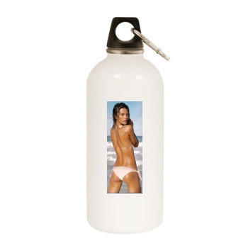 Alessandra Ambrosio White Water Bottle With Carabiner