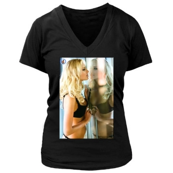 Alizee Poulicek Women's Deep V-Neck TShirt