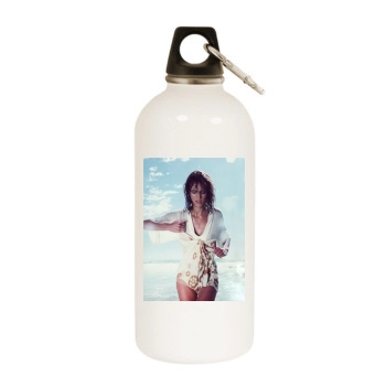 Amyline Valade White Water Bottle With Carabiner