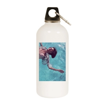 Amyline Valade White Water Bottle With Carabiner