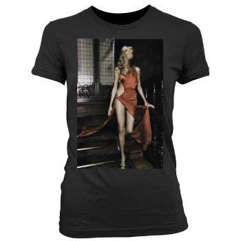 Anja Rubik Women's Junior Cut Crewneck T-Shirt