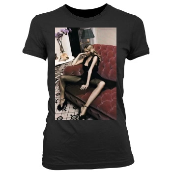 Anja Rubik Women's Junior Cut Crewneck T-Shirt