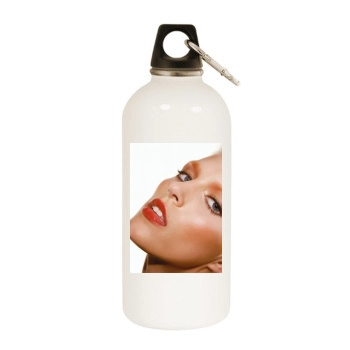 Anja Rubik White Water Bottle With Carabiner