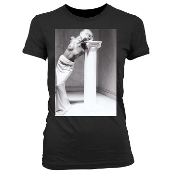 Anja Rubik Women's Junior Cut Crewneck T-Shirt