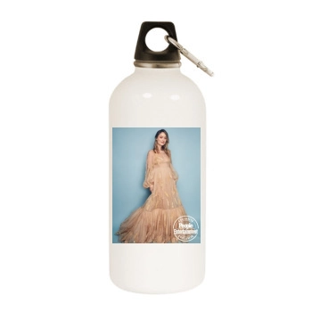 Olivia Wilde White Water Bottle With Carabiner