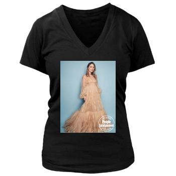 Olivia Wilde Women's Deep V-Neck TShirt