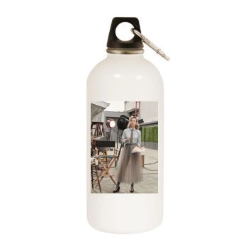 Olivia Wilde White Water Bottle With Carabiner