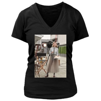 Olivia Wilde Women's Deep V-Neck TShirt