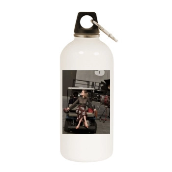 Olivia Wilde White Water Bottle With Carabiner