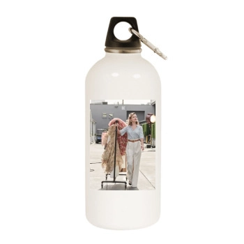 Olivia Wilde White Water Bottle With Carabiner