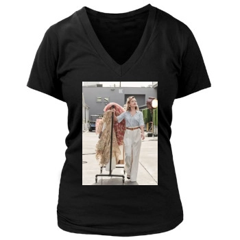 Olivia Wilde Women's Deep V-Neck TShirt