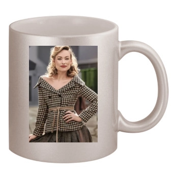 Olivia Wilde 11oz Metallic Silver Mug