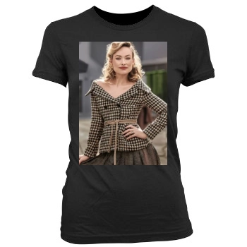 Olivia Wilde Women's Junior Cut Crewneck T-Shirt