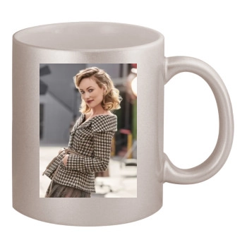 Olivia Wilde 11oz Metallic Silver Mug