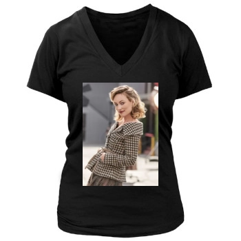 Olivia Wilde Women's Deep V-Neck TShirt