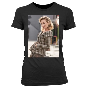 Olivia Wilde Women's Junior Cut Crewneck T-Shirt