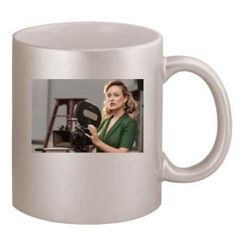 Olivia Wilde 11oz Metallic Silver Mug