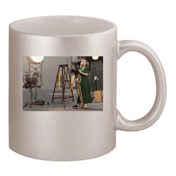 Olivia Wilde 11oz Metallic Silver Mug