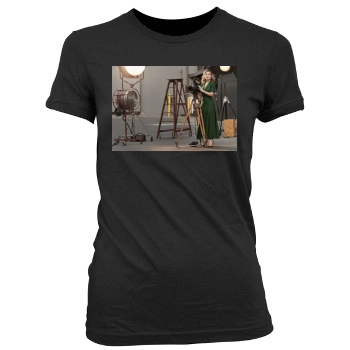 Olivia Wilde Women's Junior Cut Crewneck T-Shirt