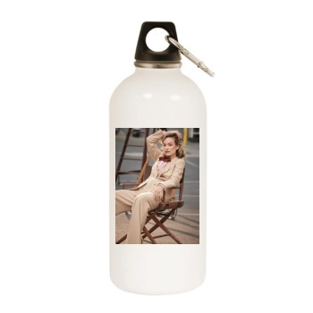 Olivia Wilde White Water Bottle With Carabiner