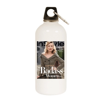 Olivia Wilde White Water Bottle With Carabiner