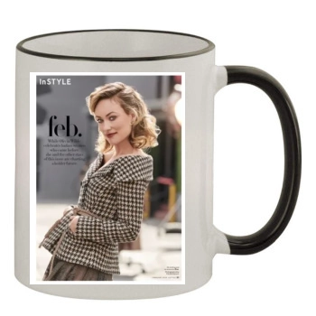 Olivia Wilde 11oz Colored Rim & Handle Mug