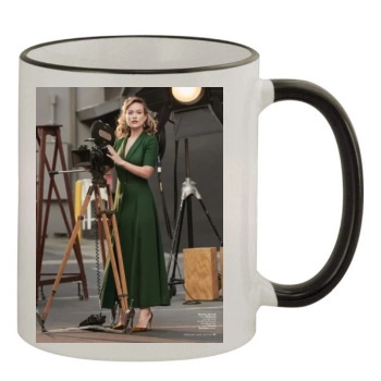 Olivia Wilde 11oz Colored Rim & Handle Mug