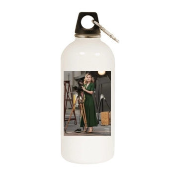 Olivia Wilde White Water Bottle With Carabiner