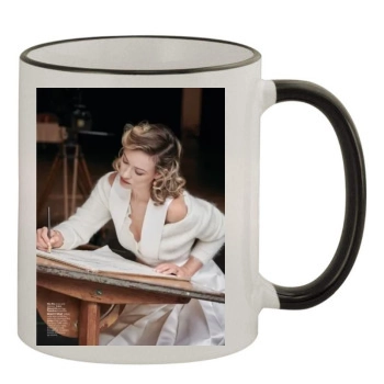 Olivia Wilde 11oz Colored Rim & Handle Mug