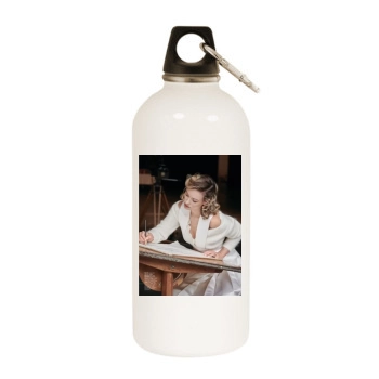 Olivia Wilde White Water Bottle With Carabiner