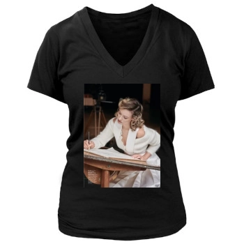 Olivia Wilde Women's Deep V-Neck TShirt