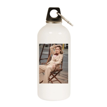 Olivia Wilde White Water Bottle With Carabiner