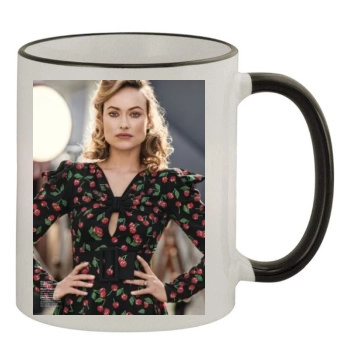 Olivia Wilde 11oz Colored Rim & Handle Mug