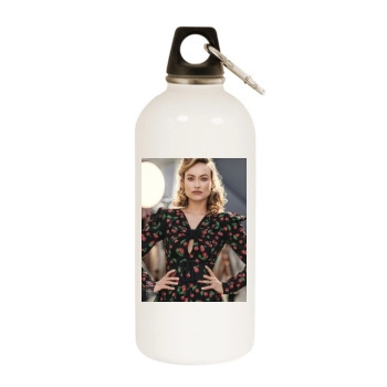 Olivia Wilde White Water Bottle With Carabiner