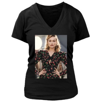 Olivia Wilde Women's Deep V-Neck TShirt