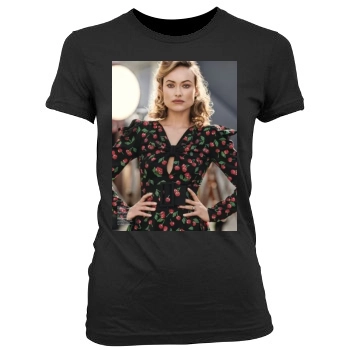 Olivia Wilde Women's Junior Cut Crewneck T-Shirt