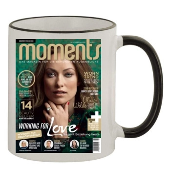 Olivia Wilde 11oz Colored Rim & Handle Mug