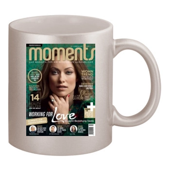 Olivia Wilde 11oz Metallic Silver Mug