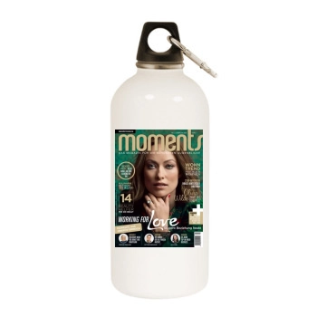 Olivia Wilde White Water Bottle With Carabiner