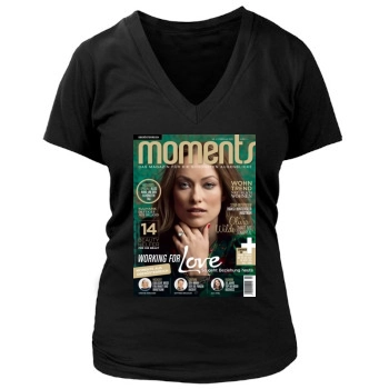 Olivia Wilde Women's Deep V-Neck TShirt