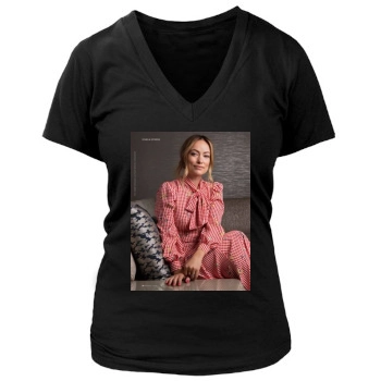 Olivia Wilde Women's Deep V-Neck TShirt