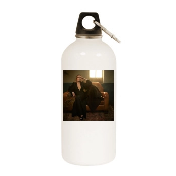 Olivia Wilde White Water Bottle With Carabiner