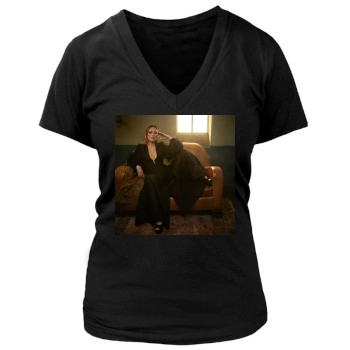 Olivia Wilde Women's Deep V-Neck TShirt