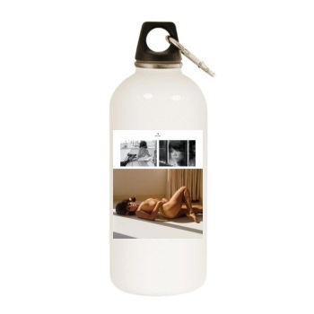 Gwen Wong White Water Bottle With Carabiner