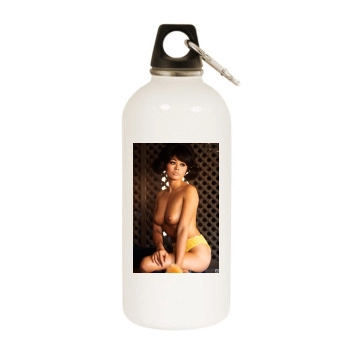 Gwen Wong White Water Bottle With Carabiner