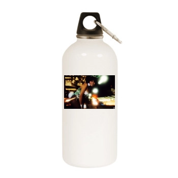 Gwen Wong White Water Bottle With Carabiner