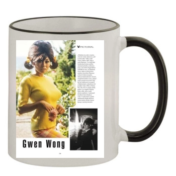 Gwen Wong 11oz Colored Rim & Handle Mug