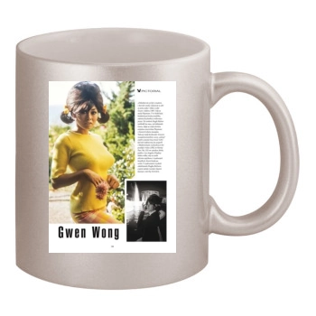 Gwen Wong 11oz Metallic Silver Mug