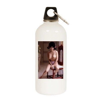 Gwen Wong White Water Bottle With Carabiner