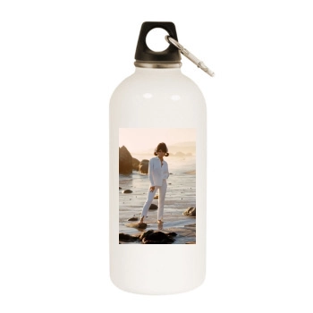 Gwen Wong White Water Bottle With Carabiner